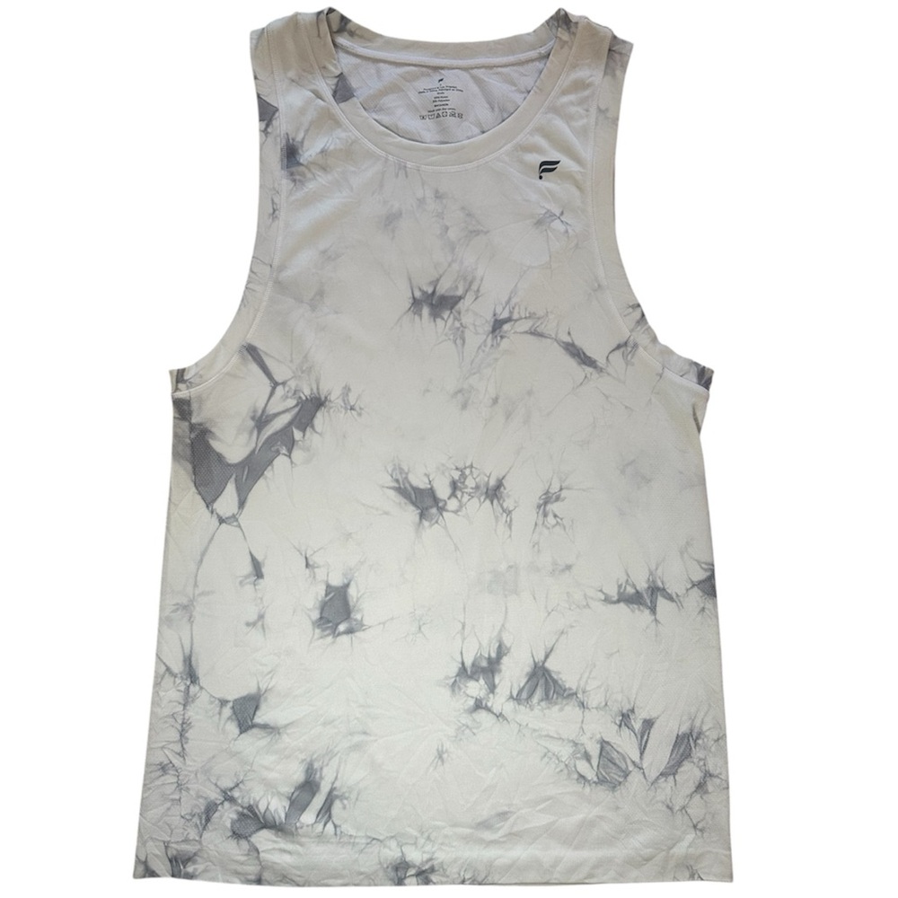 Fabletics Men's Cream Tank Top Sleeveless Gym Workout Athletic Size Small